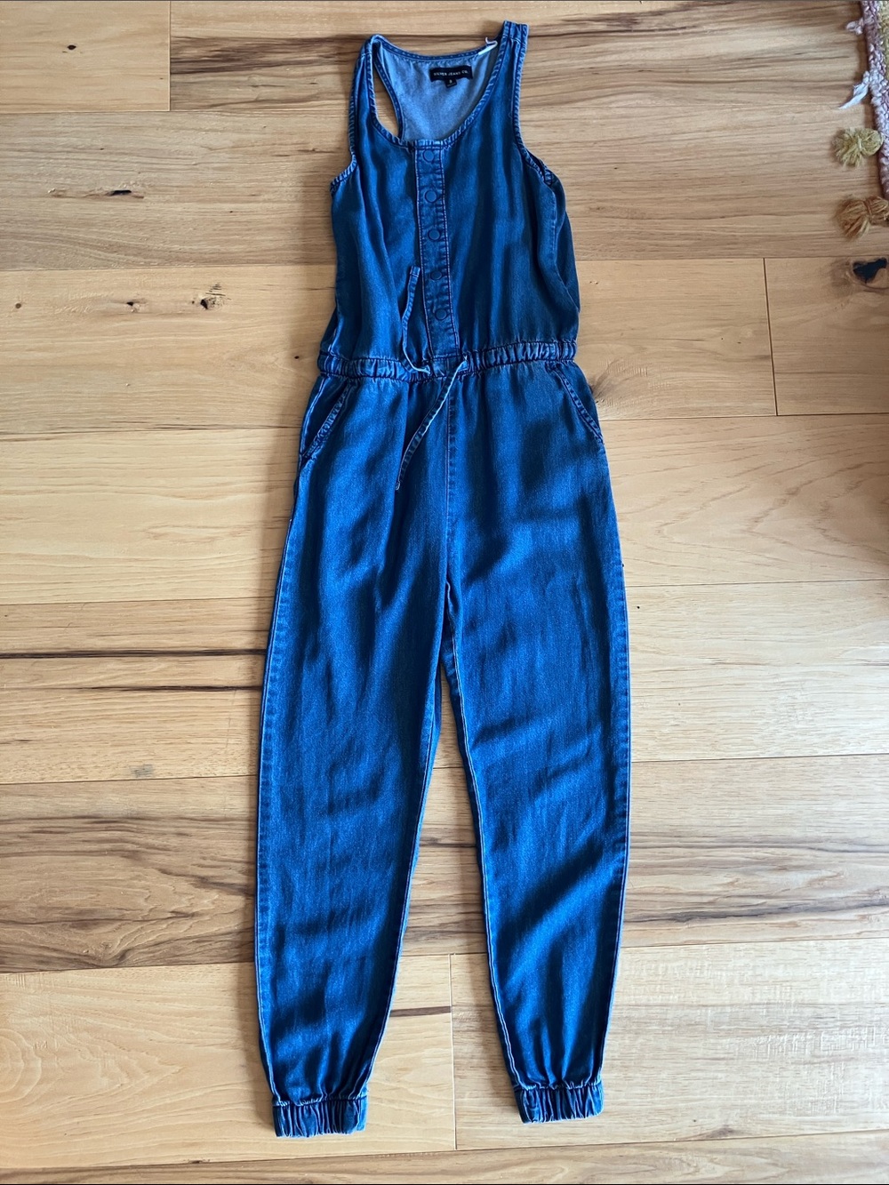 Silver Jeans Blue Sleeveless Denim Jumpsuit
